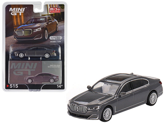 BMW 750Li xDrive Bernina Gray Amber Effect with Sunroof Limited Edition to 2400 pieces Worldwide 1/64 Diecast Model Car