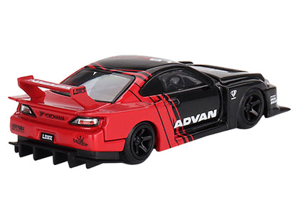 Nissan "LB-Super Silhouette" S15 SILVIA RHD (Right Hand Drive) Red and Black "ADVAN" Limited Edition 1/64 Diecast Model Car