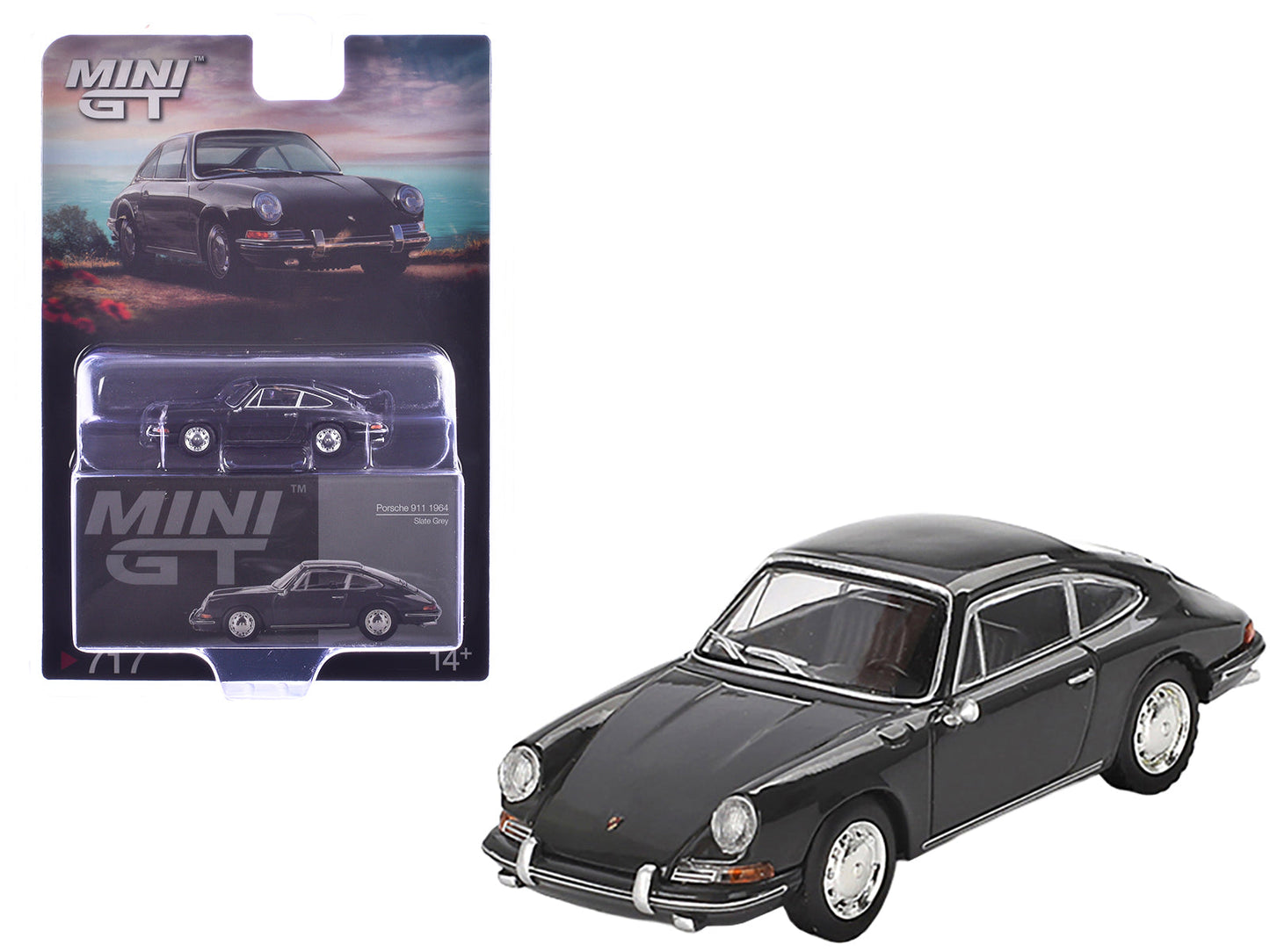 1964 Porsche 911 Slate Gray Limited Edition 1/64 Diecast Model Car