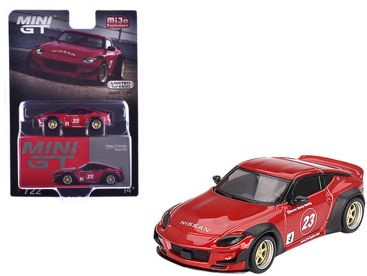 Nissan Z "Pandem" #23 Passion Red Metallic Limited Edition to 6600 pieces Worldwide 1/64 Diecast Model Car