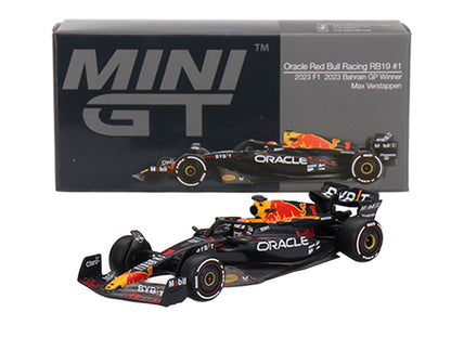 Red Bull Racing RB19 #1 Max Verstappen Winner Formula One F1 "Bahrain GP" (2023) Limited Edition 1/64 Die Cast Model Car