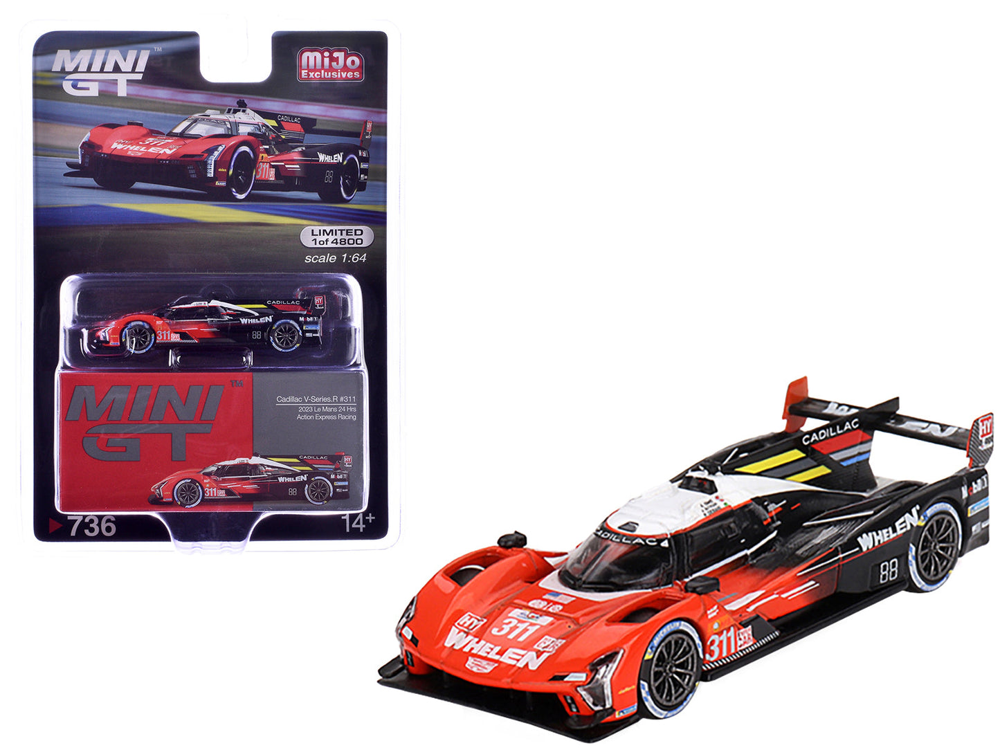 Cadillac V-Series.R #311 Jack Aitken - Pipo Derani - Alexander Sims "Action Express Racing" "24 Hours of Le Mans" (2023) Limited Edition to 4800 pieces Worldwide 1/64 Diecast Model Car