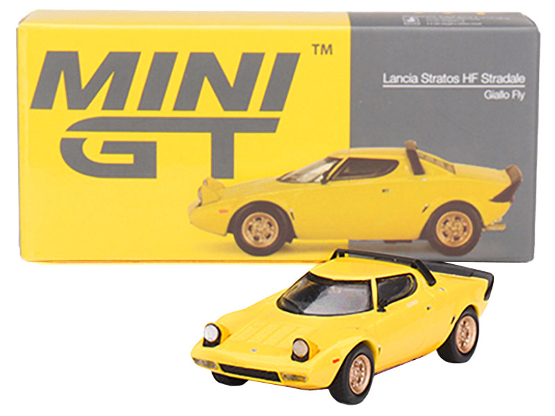Lancia Stratos HF Stradale Giallo Fly Yellow Limited Edition to 1440 pieces Worldwide 1/64 Diecast Model Car