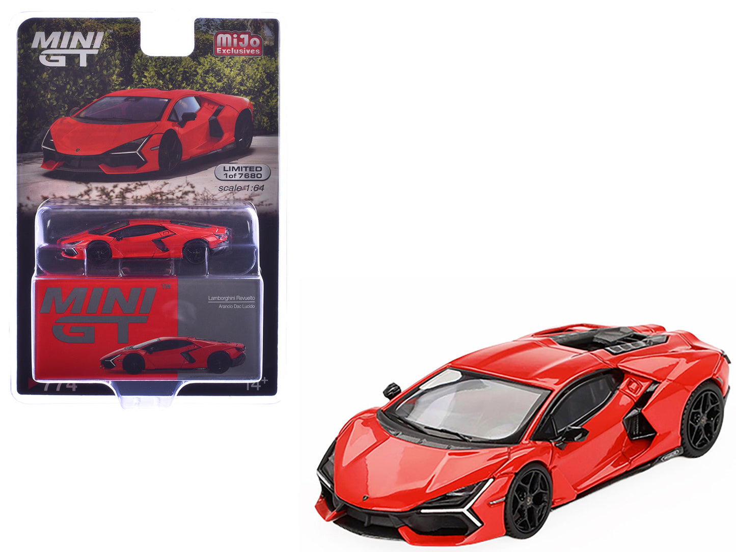 Lamborghini Revuelto Arancio Dac Lucido Orange Limited Edition to 7680 pieces Worldwide 1/64 Diecast Model Car