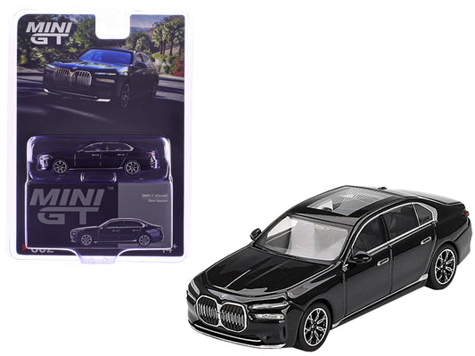 BMW i7 xDrive60 Black Sapphire Limited Edition 1/64 Diecast Model Car