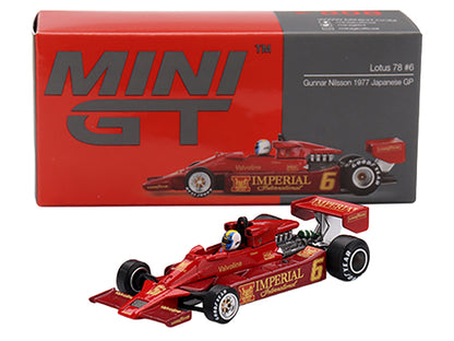Lotus 78 #6 Gunnar Nilsson "John Player Team Lotus" Formula One F1 "Japanese GP" (1977) Limited Edition 1/64 Diecast Model Car