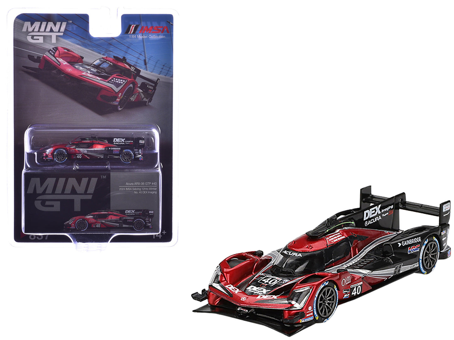 Acura ARX-06 GTP #40 Louis Deletraz - Colton Herta - Jordan Taylor "Wayne Taylor Racing with Andretti" Winner IMSA "12 Hours of Sebring" (2024) Limited Edition 1/64 Diecast Model Car