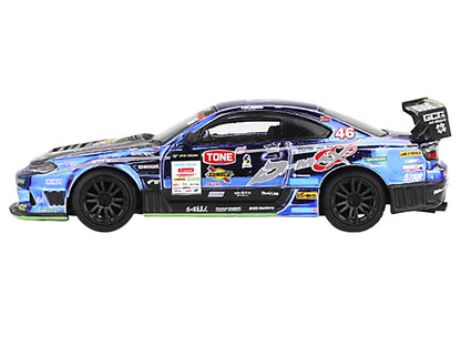 Nissan Silvia (S15) D-MAX RHD (Right Hand Drive) #46 Masao Suenaga "D-MAX Racing" "D1 Grand Prix" (2023) Limited Edition 1/64 Diecast Model Car