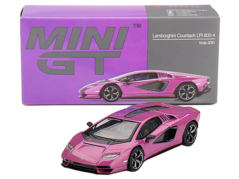 Lamborghini Countach LPI 800-4 Viola 30th Metallic Limited Edition 1/64 Diecast Model Car