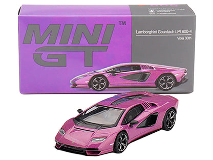 Lamborghini Countach LPI 800-4 Viola 30th Metallic Limited Edition 1/64 Diecast Model Car