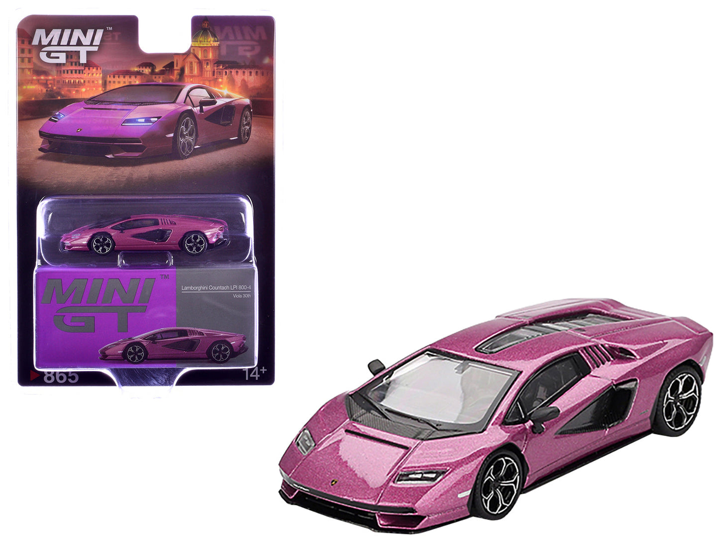 Lamborghini Countach LPI 800-4 Viola 30th Metallic Limited Edition 1/64 Diecast Model Car