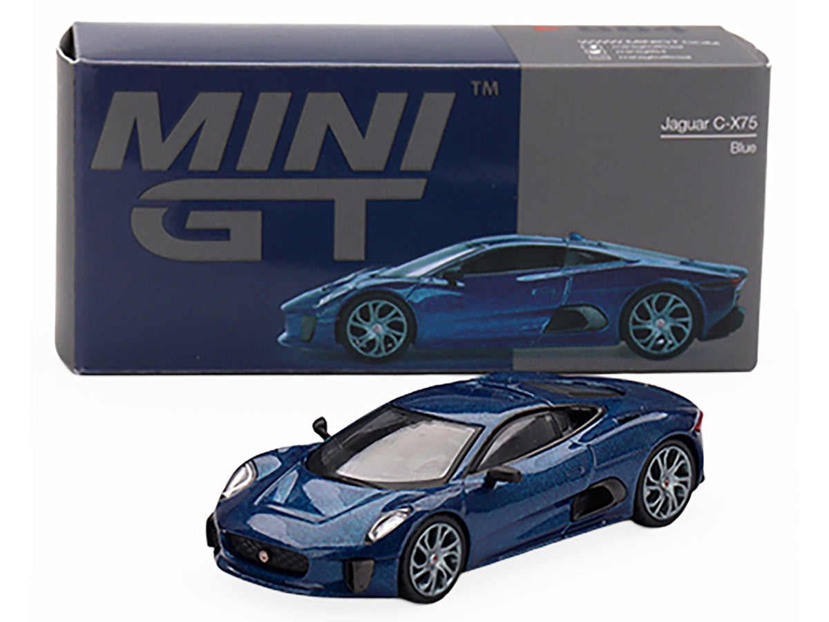 Jaguar C-X75 Blue Metallic Limited Edition 1/64 Diecast Model Car