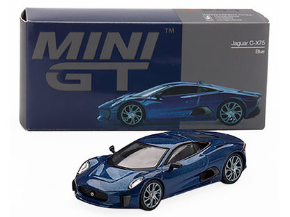 Jaguar C-X75 Blue Metallic Limited Edition 1/64 Diecast Model Car
