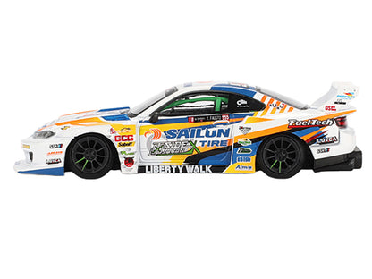 Nissan "LB-Super Silhouette" S15 SILVIA RHD (Right Hand Drive) #555 Yukio Fausto "Formula Drift Japan" (2023) Limited Edition 1/64 Diecast Model Car
