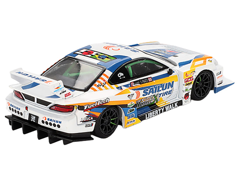 Nissan "LB-Super Silhouette" S15 SILVIA RHD (Right Hand Drive) #555 Yukio Fausto "Formula Drift Japan" (2023) Limited Edition 1/64 Diecast Model Car