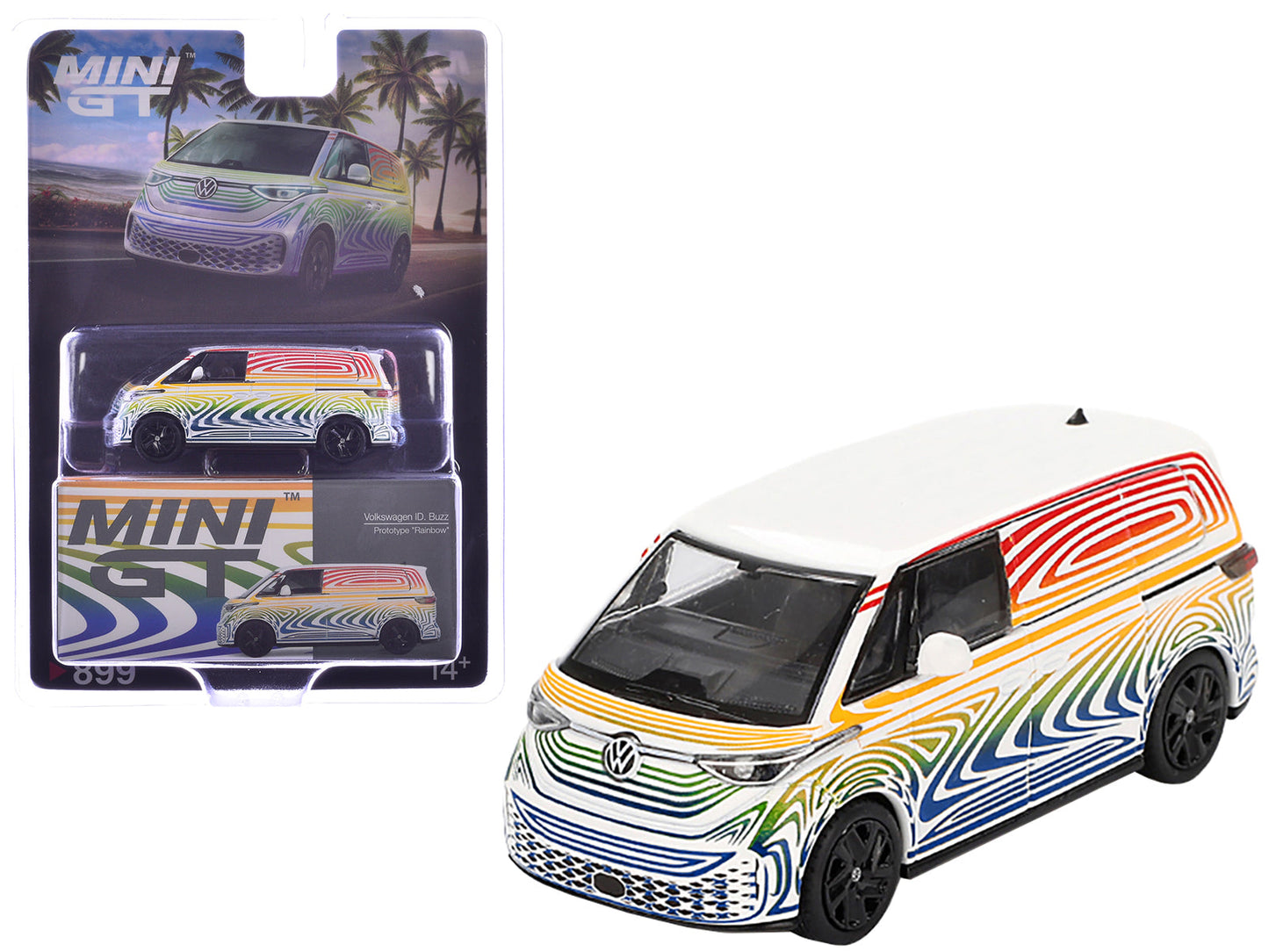 Volkswagen ID. Buzz Van Prototype "Rainbow" Limited Edition 1/64 Diecast Model Car