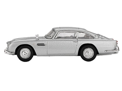 Aston Martin DB5 RHD (Right Hand Drive) Birch Silver Metallic 007 James Bond "Thunderball" (1965) Movie Limited Edition 1/64 Diecast Model Car