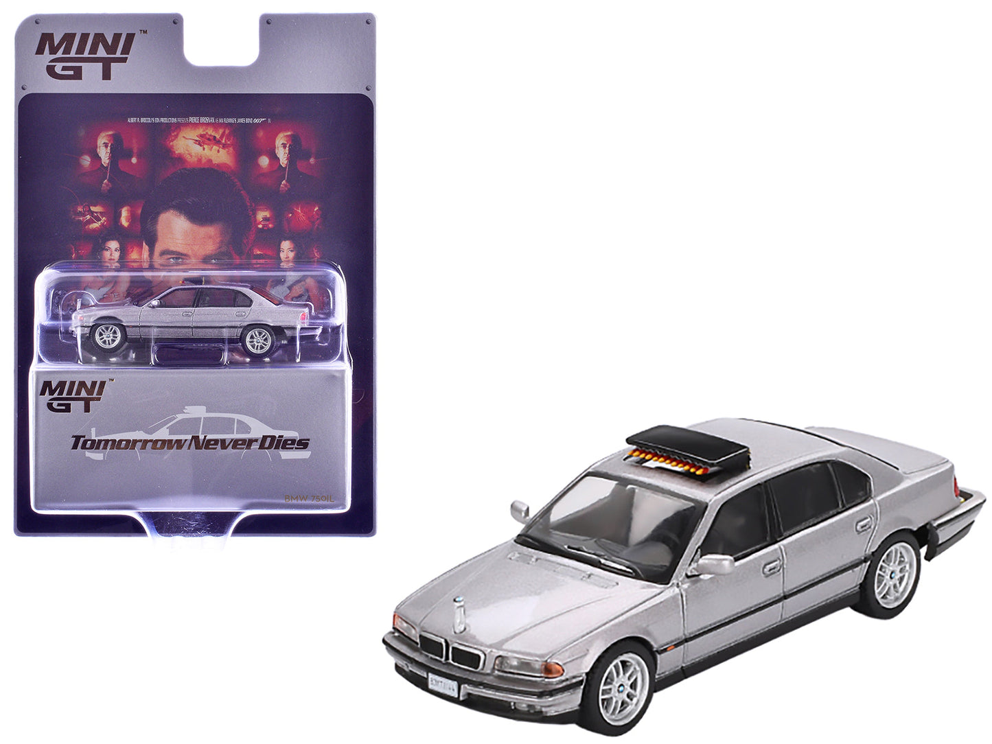 BMW 750IL Gray Metallic 007 James Bond "Tomorrow Never Dies" (1997) Movie Limited Edition 1/64 Diecast Model Car