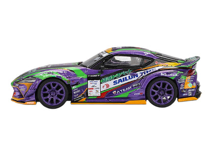 Toyota GR Supra KUHL RHD (Right Hand Drive) #91 Shingo Hatanaka "Evangelion Racing" "D1 Grand Prix" (2021) Limited Edition 1/64 Diecast Model Car