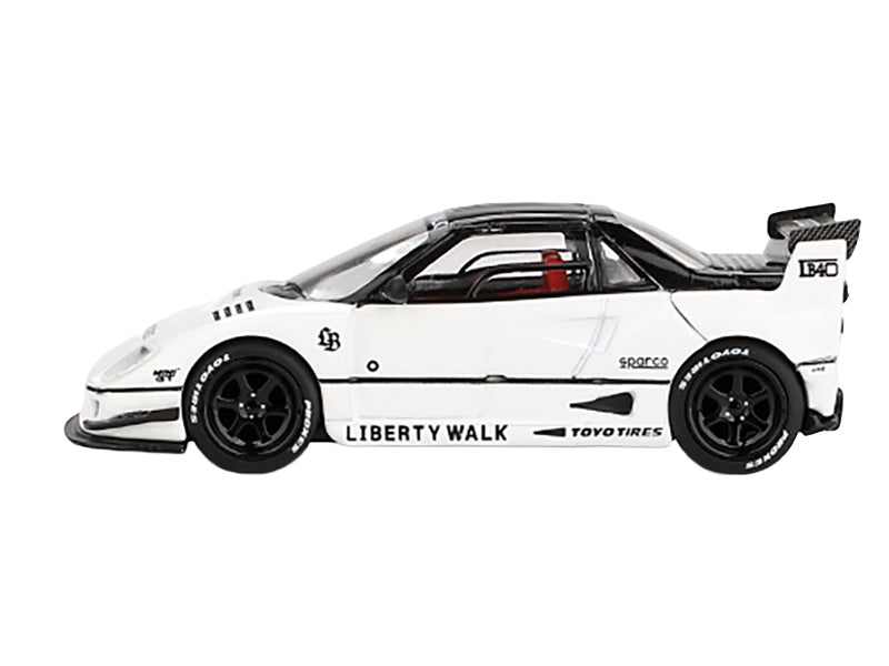 Mazda AZ-1 Liberty Walk LB40 RHD (Right Hand Drive) White with Black Top "2024 Tokyo Auto Salon" Limited Edition 1/64 Diecast Model Car