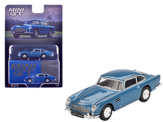 Aston Martin DB5 Sierra Blue Metallic Limited Edition 1/64 Diecast Model Car