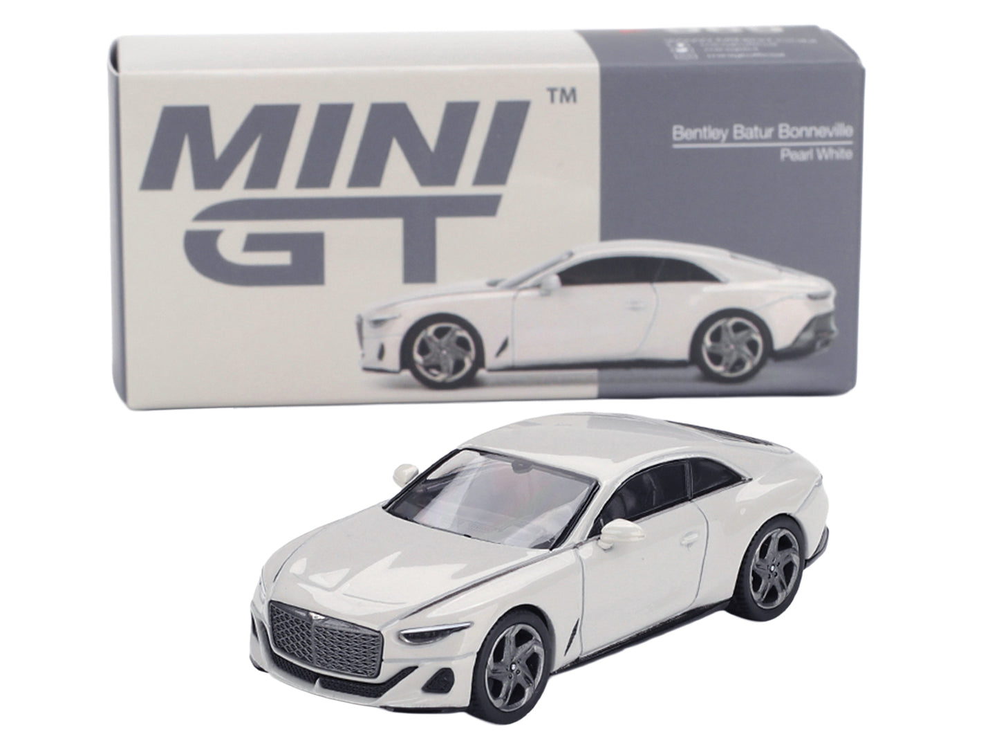 Bentley Batur Bonneville Pearl White Metallic Limited Edition 1/64 Die Cast Model Car