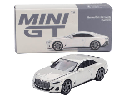 Bentley Batur Bonneville Pearl White Metallic Limited Edition 1/64 Die Cast Model Car
