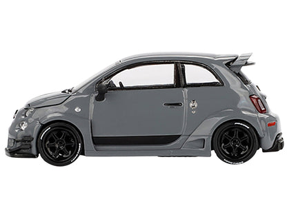 ABARTH 595 #49 "LB-Works x Abas Works" Gray Limited Edition 1/64 Diecast Model Car