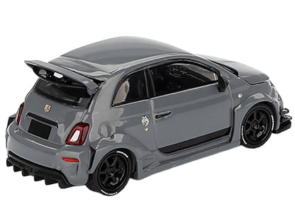 ABARTH 595 #49 "LB-Works x Abas Works" Gray Limited Edition 1/64 Diecast Model Car