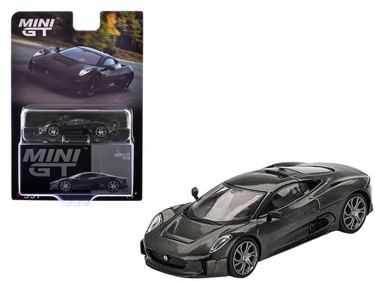 Jaguar C-X75 "Test Car" Black Carbon Limited Edition 1/64 Diecast Model Car