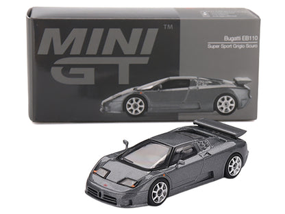 Bugatti EB110 Super Sport Grigio Scuro Dark Gray Metallic Limited Edition 1/64 Diecast Model Car