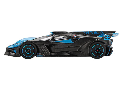 Bugatti Bolide Presentation Blue and Carbon Fiber Limited Edition 1/64 Diecast Model Car