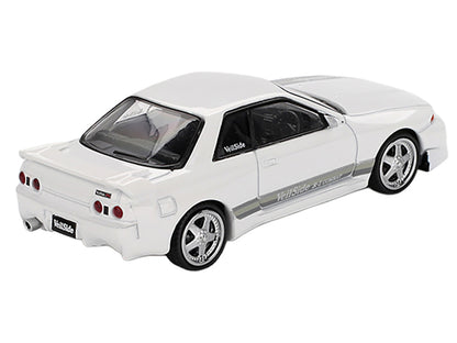 Nissan Skyline GT-R (R32) RHD (Right Hand Drive) "Veilside Combat C-I" White with Gray Stripes Limited Edition 1/64 Diecast Model Car
