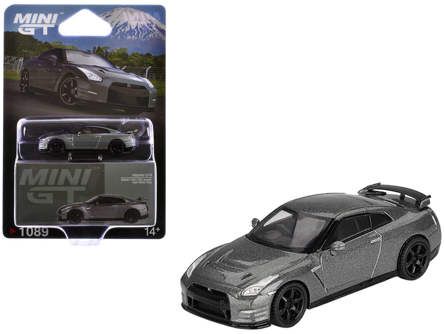Nissan GT-R Nismo R35 CRS Version RHD (Right Hand Drive) Dark Metal Gray Metallic Limited Edition 1/64 Diecast Model Car