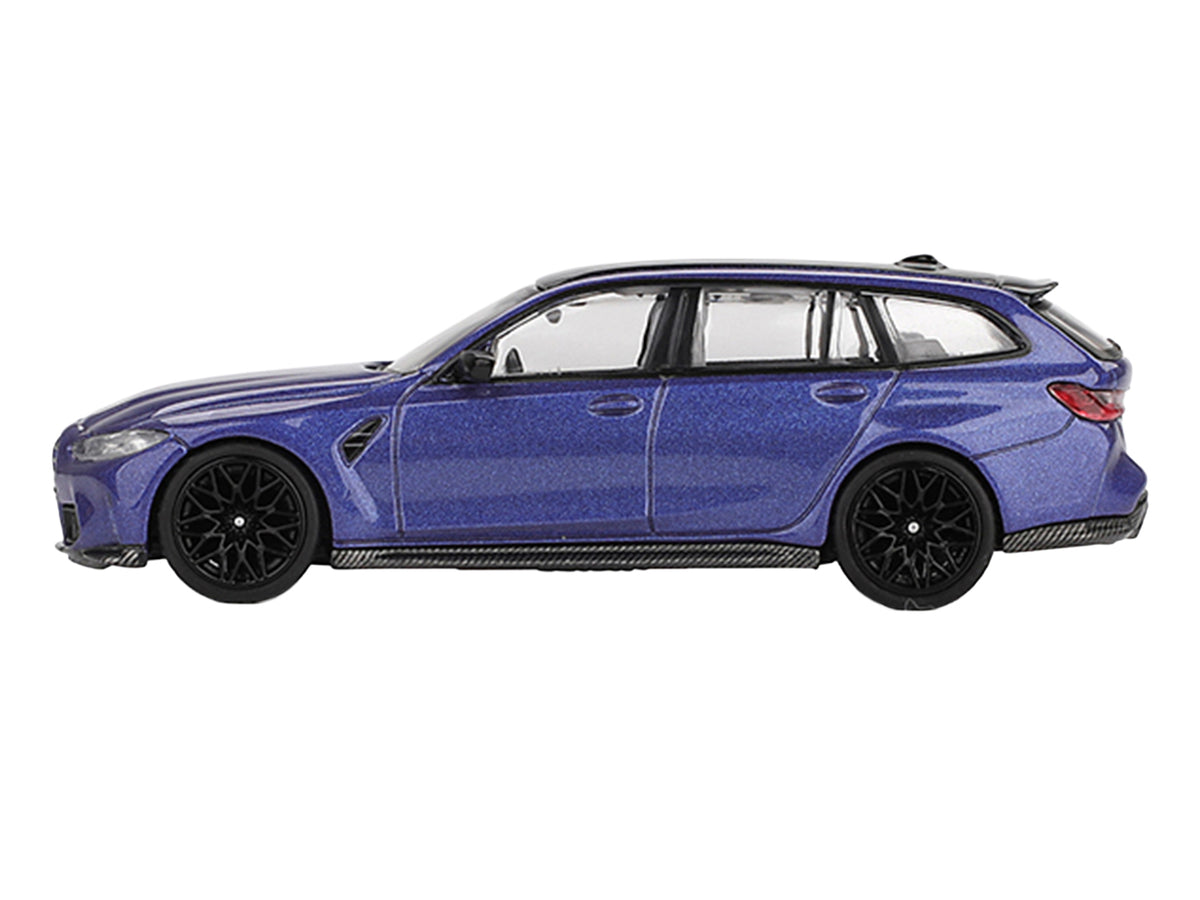 BMW M3 Competition Touring Portimao Blue Metallic with Black Top 1/64 Diecast Model Car