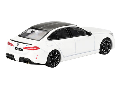BMW M5 Alpine White with Carbon Top Limited Edition 1/64 Diecast Model Car