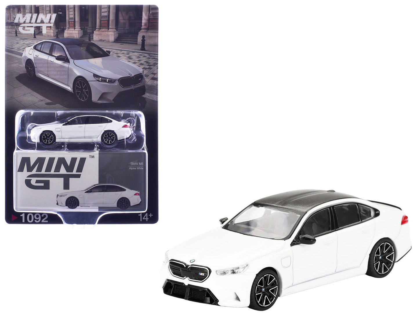 BMW M5 Alpine White with Carbon Top Limited Edition 1/64 Diecast Model Car
