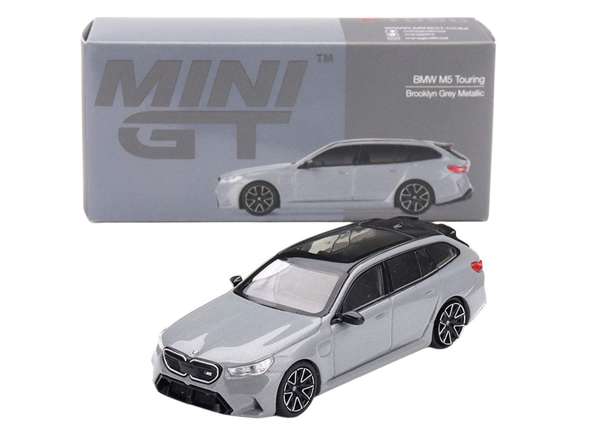 BMW M5 Touring Brooklyn Gray Metallic with Sunroof 1/64 Diecast Model Car