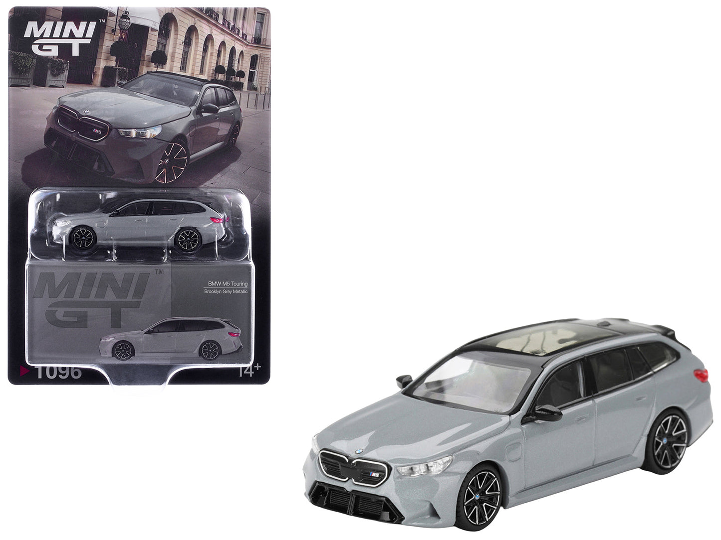BMW M5 Touring Brooklyn Gray Metallic with Sunroof 1/64 Diecast Model Car