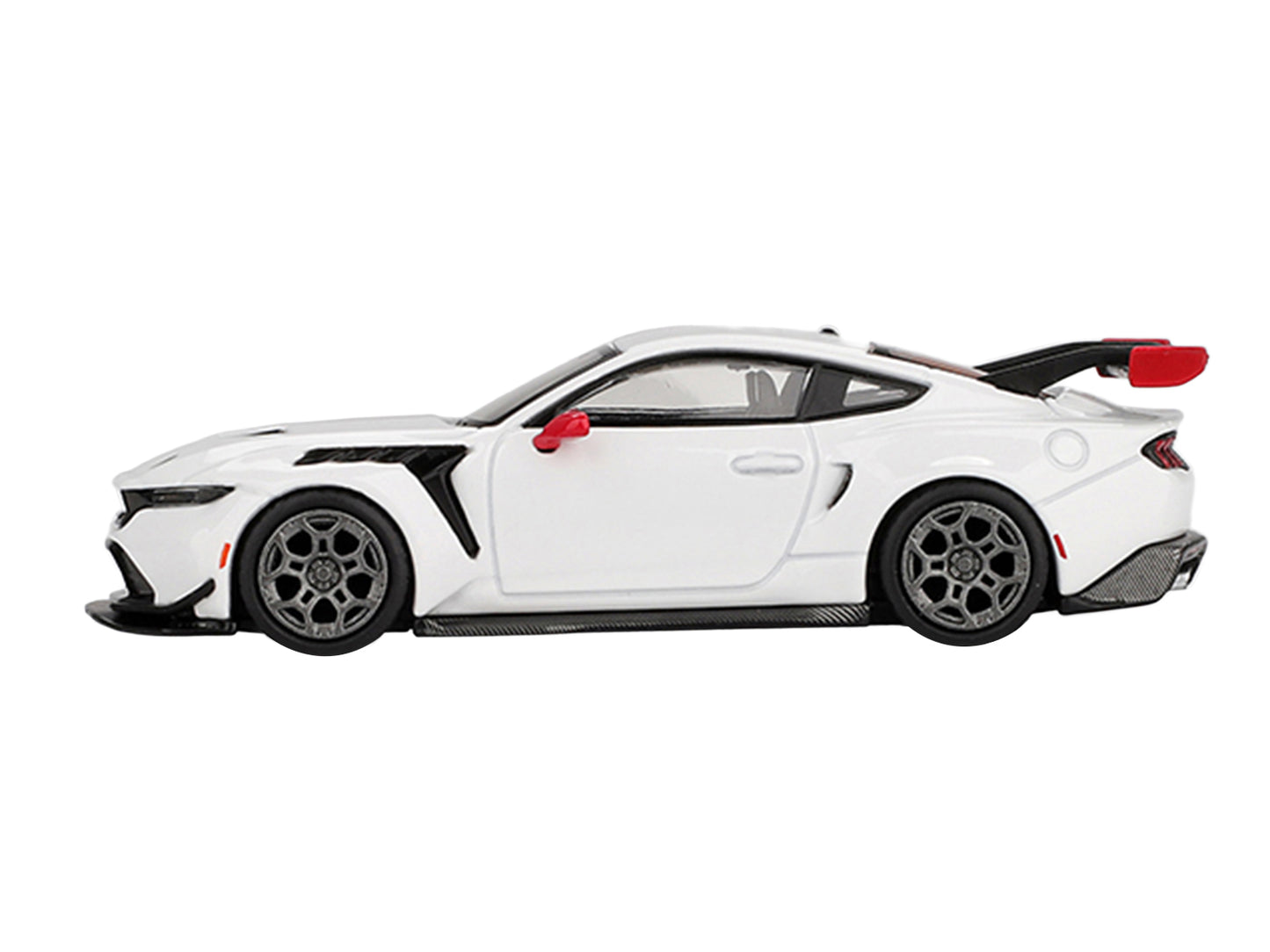 Ford Mustang GTD "Spirit of America" White with Red and Blue Stripes Limited Edition 1/64 Diecast Model Car