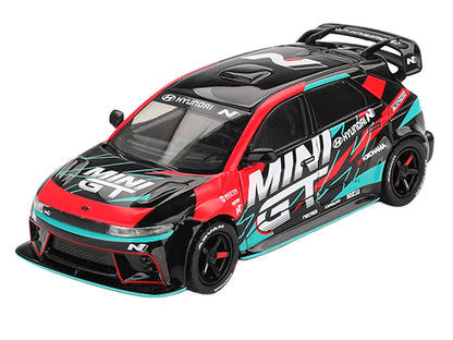 Hyundai Ioniq 5N RS-01T "Mini GT" Black with Graphics "2025 Tokyo Auto Salon" Limited Edition 1/64 Diecast Model Car
