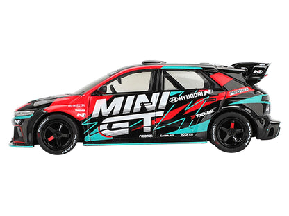 Hyundai Ioniq 5N RS-01T "Mini GT" Black with Graphics "2025 Tokyo Auto Salon" Limited Edition 1/64 Diecast Model Car