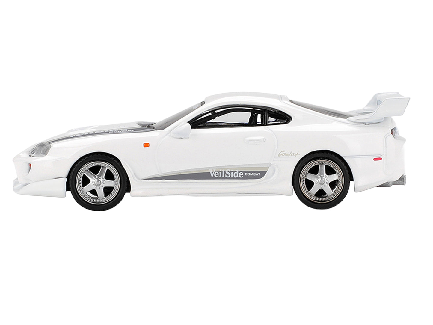 Toyota Supra "VeilSide Combat V-I" White Limited Edition 1/64 Die Cast Model Car