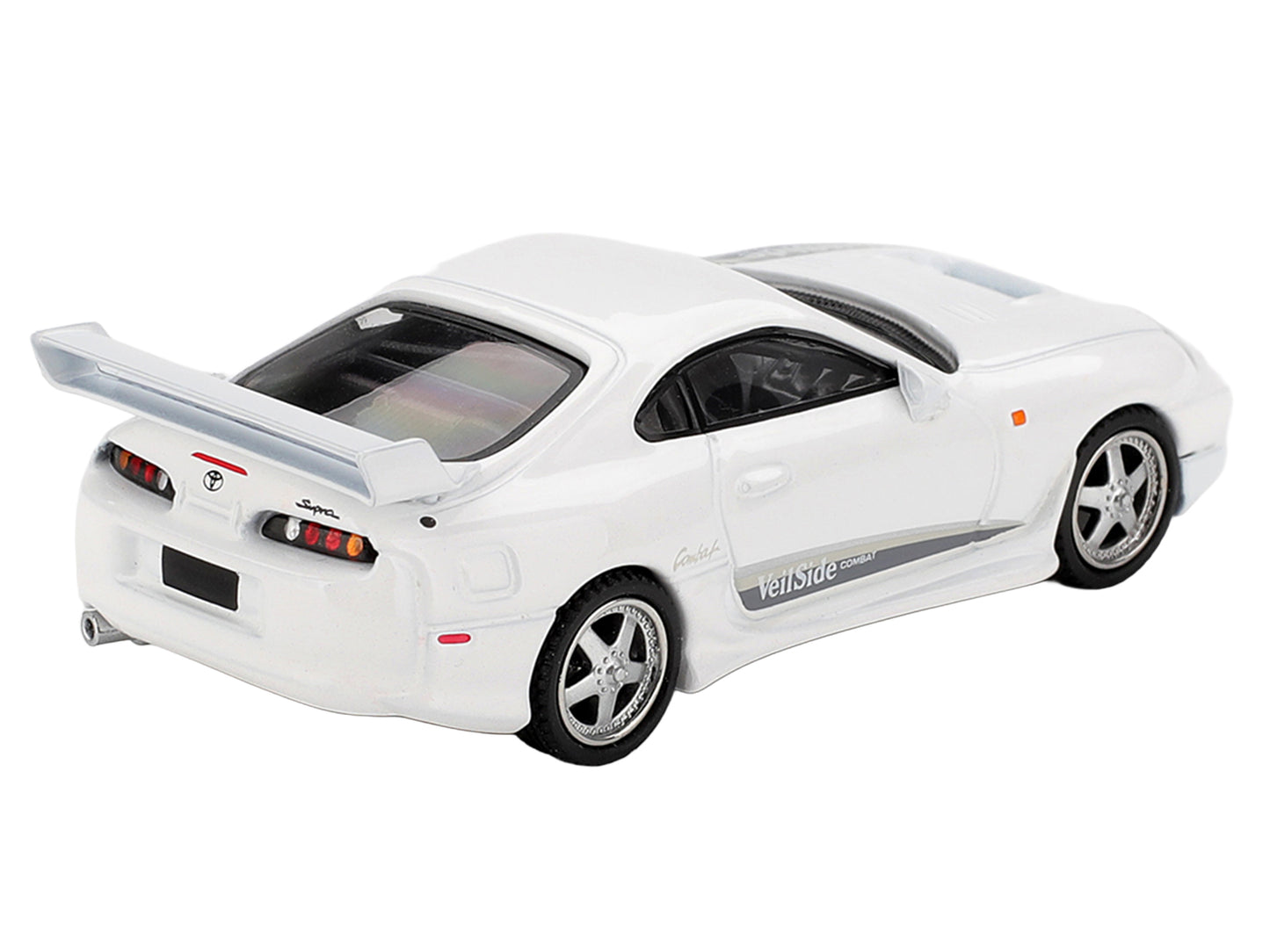 Toyota Supra "VeilSide Combat V-I" White Limited Edition 1/64 Die Cast Model Car