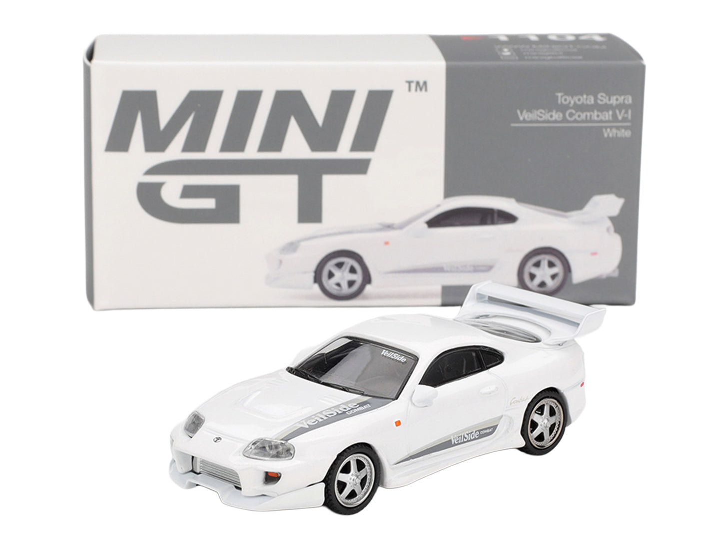 Toyota Supra "VeilSide Combat V-I" White Limited Edition 1/64 Die Cast Model Car