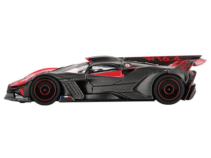Bugatti Bolide Red and Carbon Fiber Limited Edition 1/64 Diecast Model Car