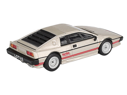Lotus Esprit Turbo Silver Metallic with Red Stripes Limited Edition 1/64 Diecast Model Car