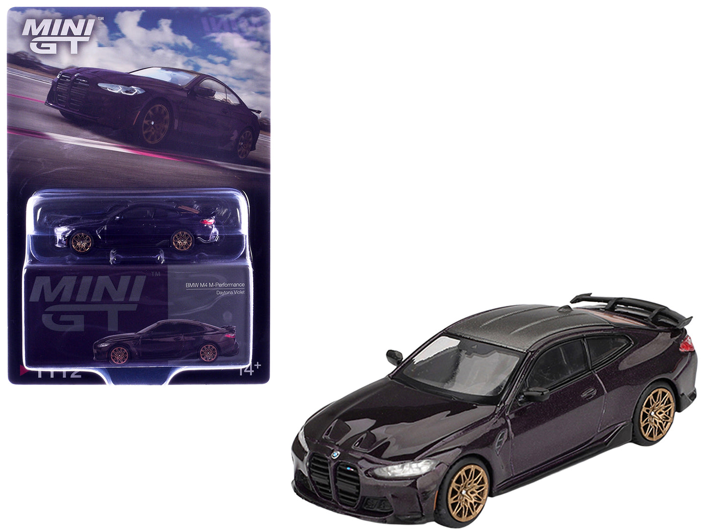 BMW M4 M-Performance Daytona Violet Metallic with Carbon Top Limited Edition 1/64 Diecast Model Car