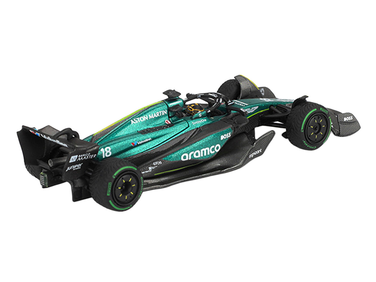Aston Martin AMR24 #18 Lance Stroll Formula One F1 "Canadian GP" (2024) Limited Edition 1/64 Diecast Model Car