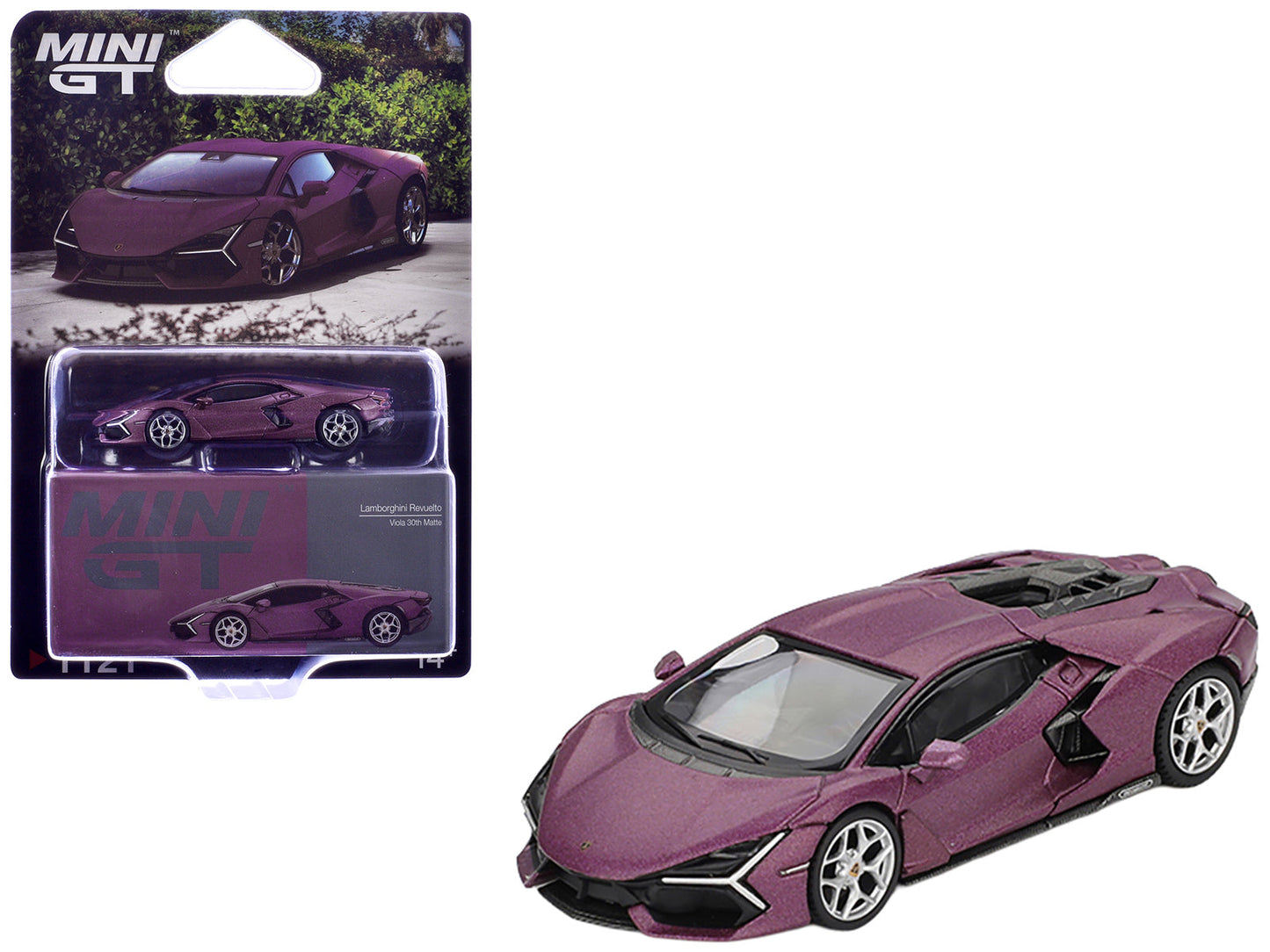 Lamborghini Revuelto Viola 30th Matt Purple Metallic Limited Edition 1/64 Diecast Model Car